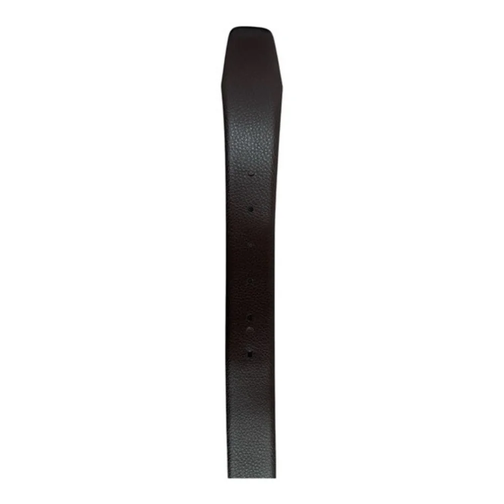 Reversible Black Brown Genuine Leather Silver Square Buckle Dress Belt Sz L 39.5